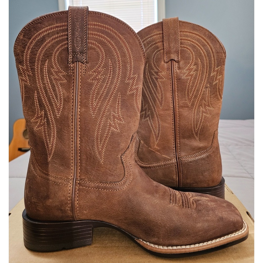 Ariat® (Men's 9.5 D) Plano™ Western Square Toe Cowboy Boot in Woody Tan - $240 - Picture 9 of 12